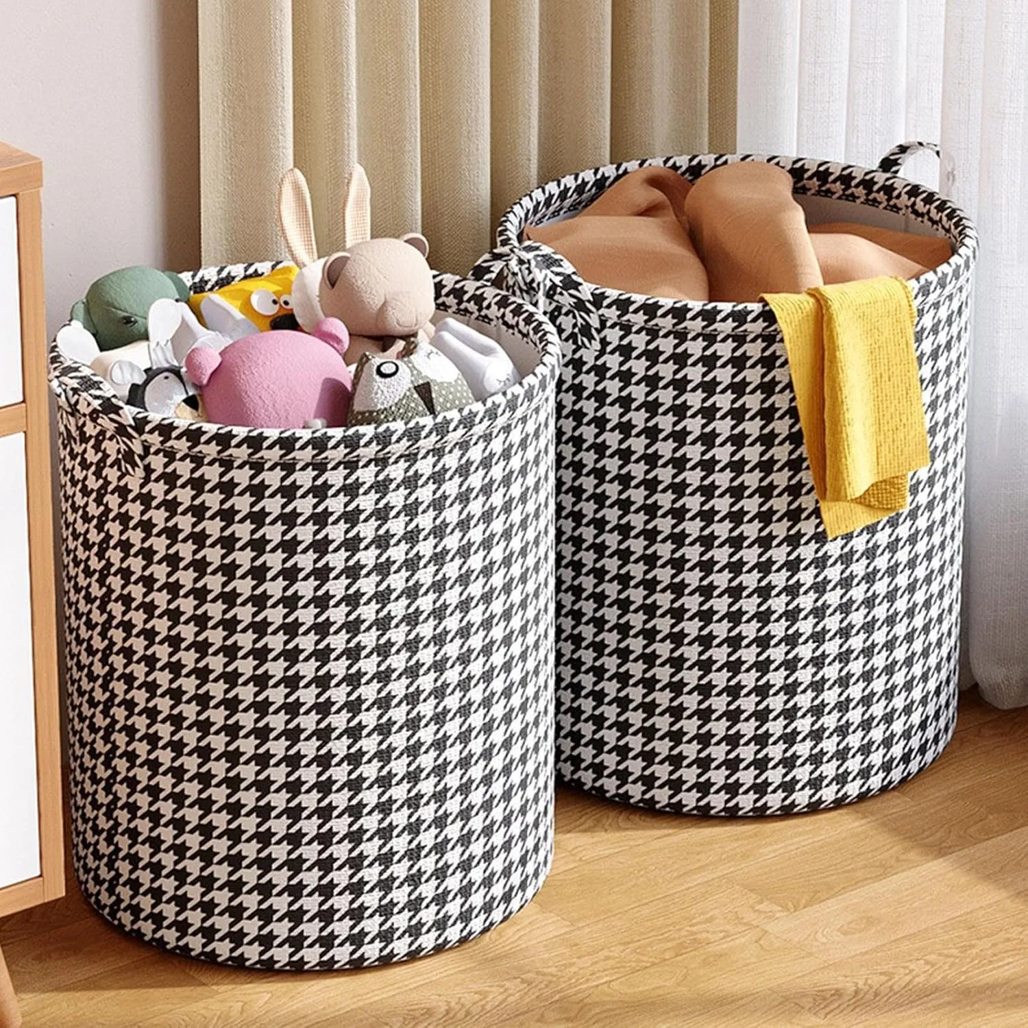 Lot De 2 Paniers à Linge Pop Up - Pliable - Avec Poignée