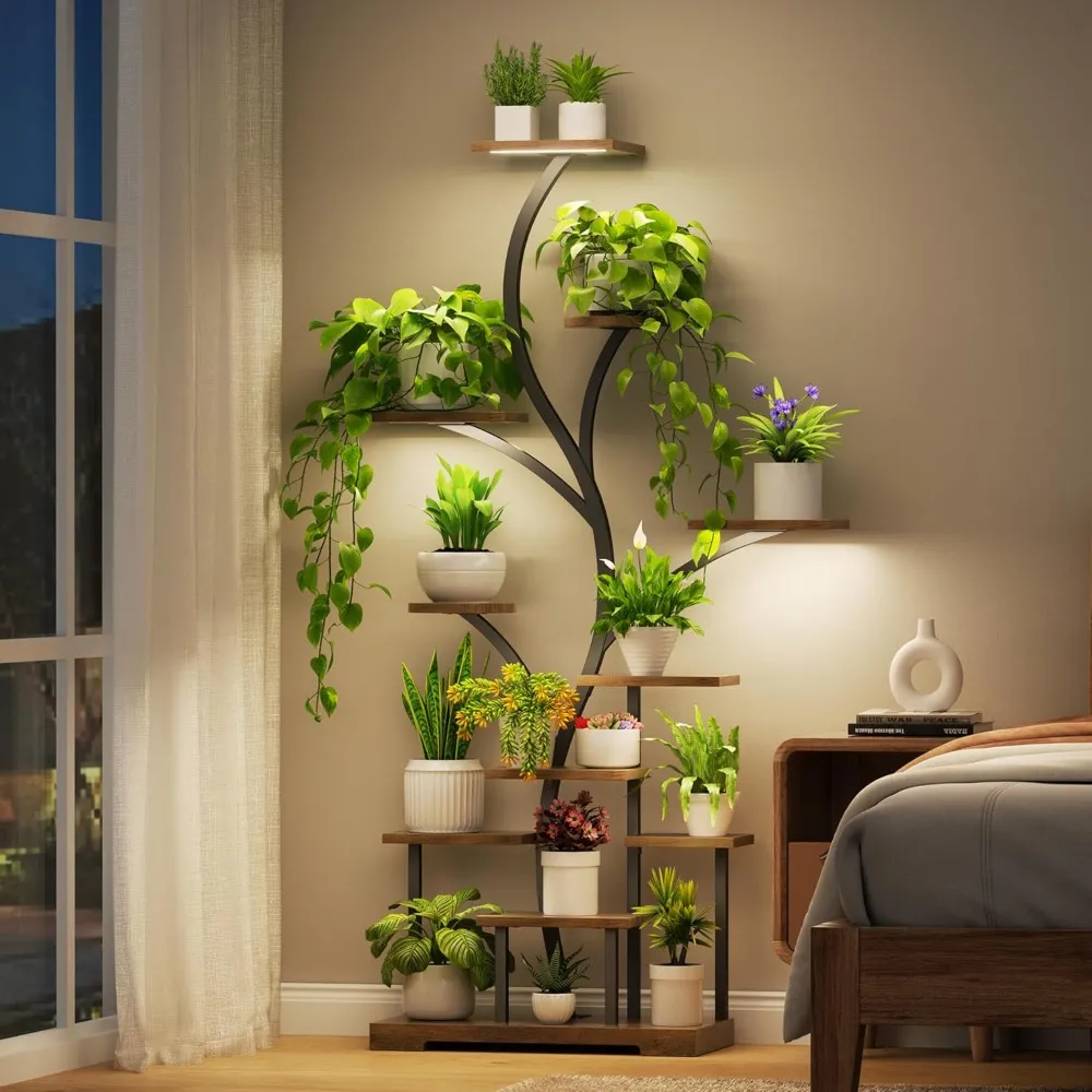 63 Inch 11 Tier Metal Plant Stand With LED Grow... From Dh3904049, $164.57  | DHgate.Com