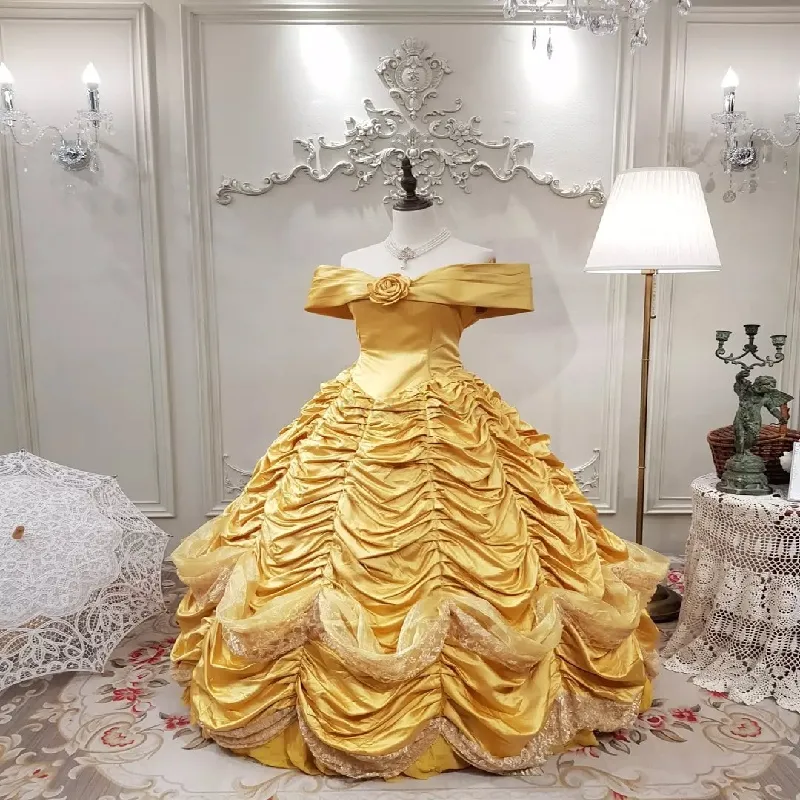 yellow corset dress belle Yellow Corset Belle