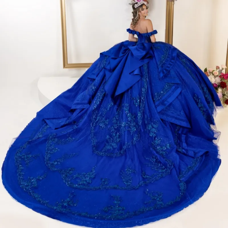 Royal Blue Quinceanera Dresses Off Shoulder... From Zaomeng321, $277.39