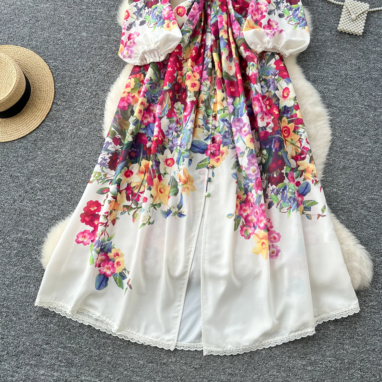 Floral Maxi Dress Women V-Neck Linen Blend Ankle-Length Long Sleeve Summer  Dress from Dhgate Basic & Casual Dresses - price 36.19