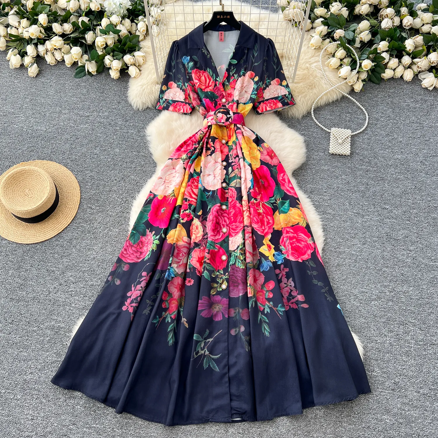 white christmas dresses Burgundy Casual Tie Back Summer Maxi Dress main image 0