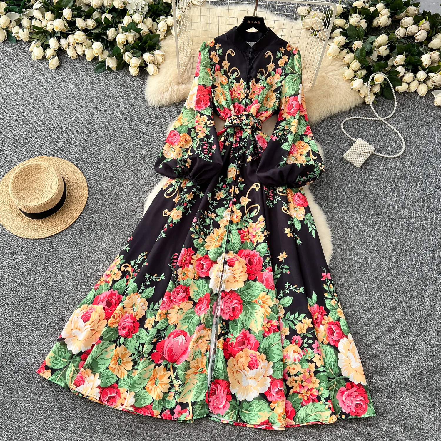 Yellow Summer Print Floral Maxi Dress For Women ... From Xiongstore, $37.19  In Bulk | DHgate.Com