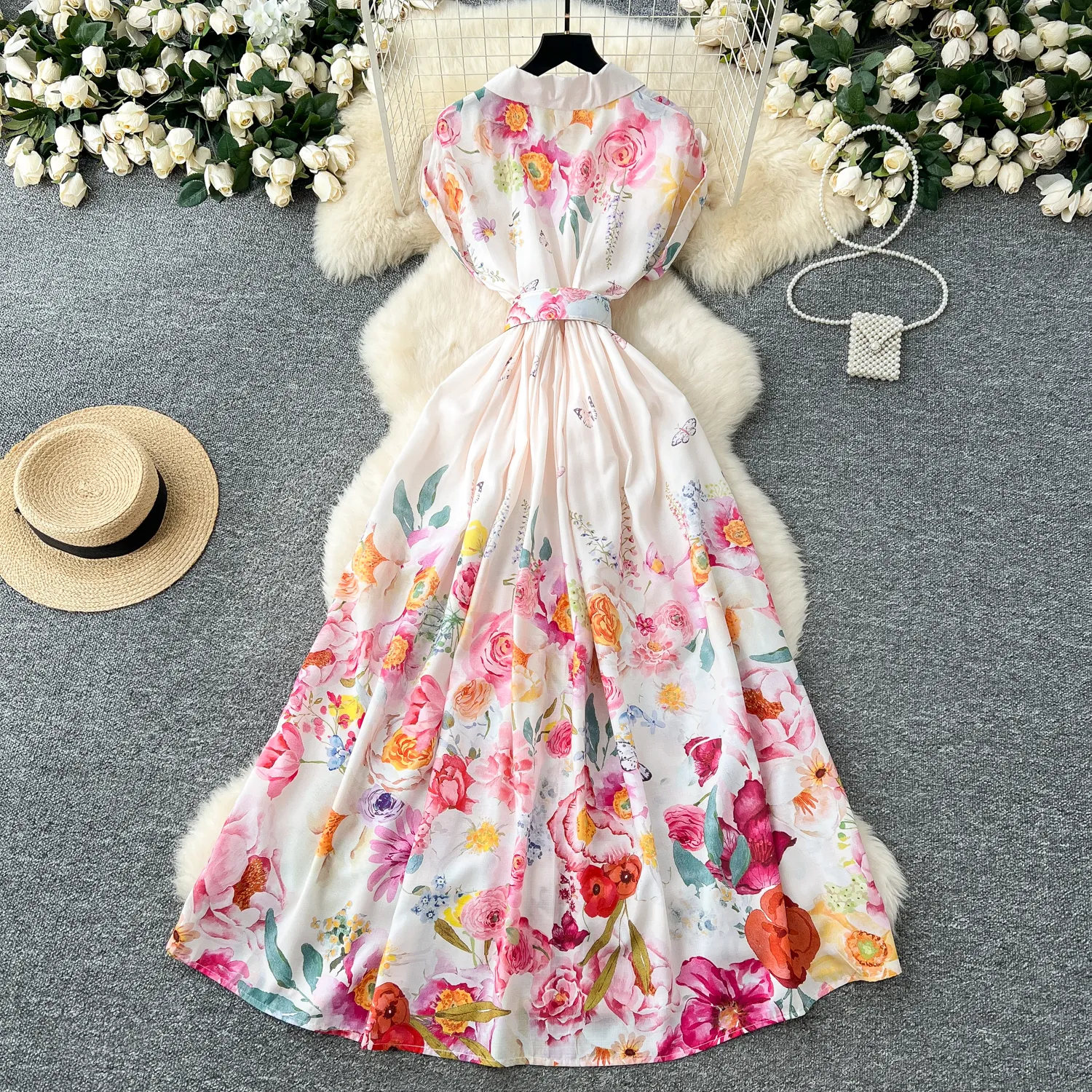 open lace back dress Feeling Festive Floral Mini Dress – Josie's Boutique main image 0