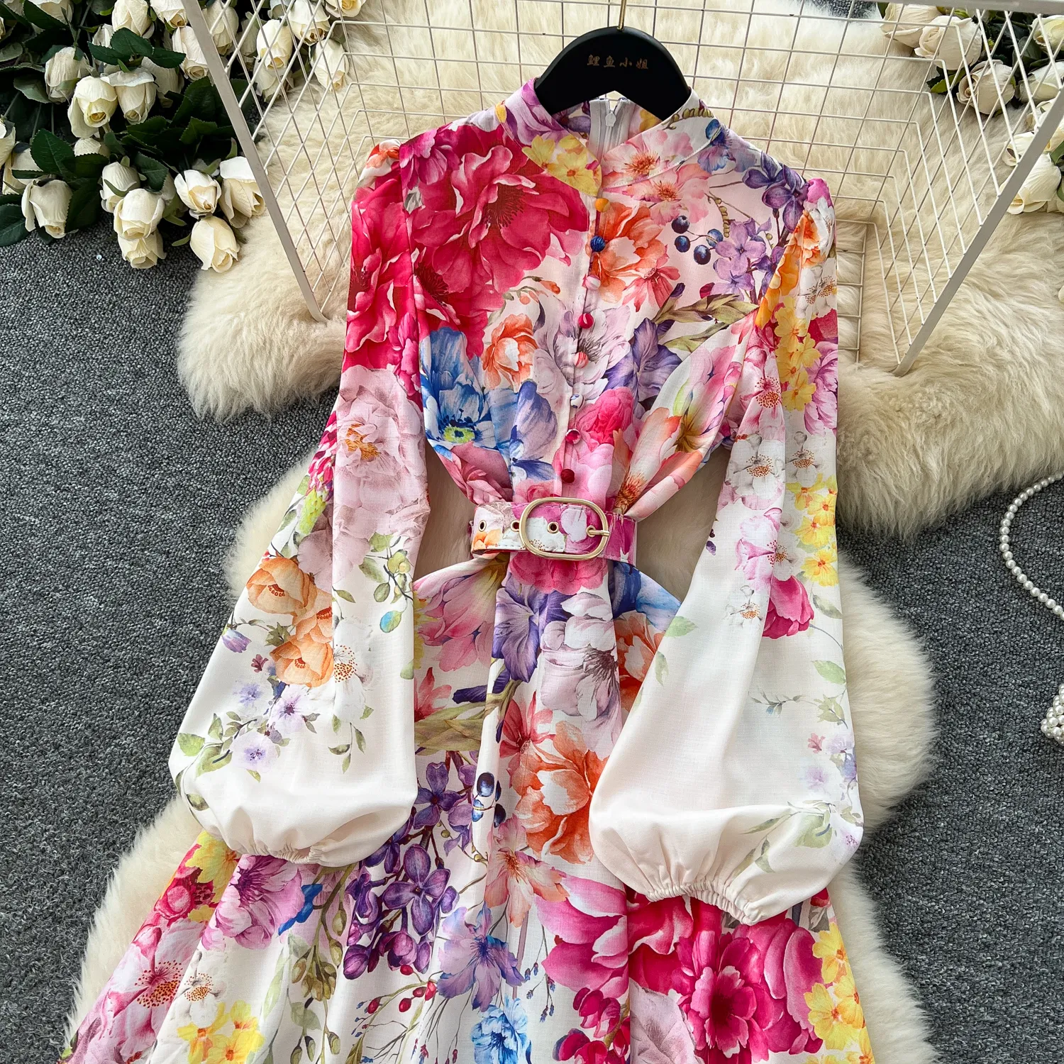 chinese dress ladies Floral Luxury Long Girl Dress for Princess Birthday Pageant J292B, White / Child-8