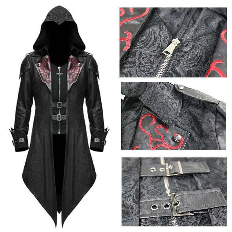 Abrigo Steampunk Para Hombre – Chaqueta Victoriana De Poliéster Para Cosplay, Carnaval Y Halloween