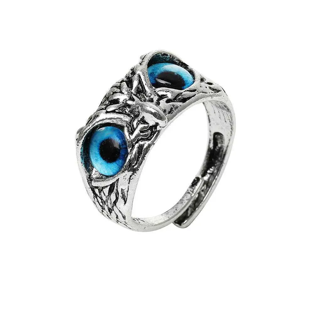 Vintage uil ring voor dames en heren gothic dieren sieraden_voghion.com
