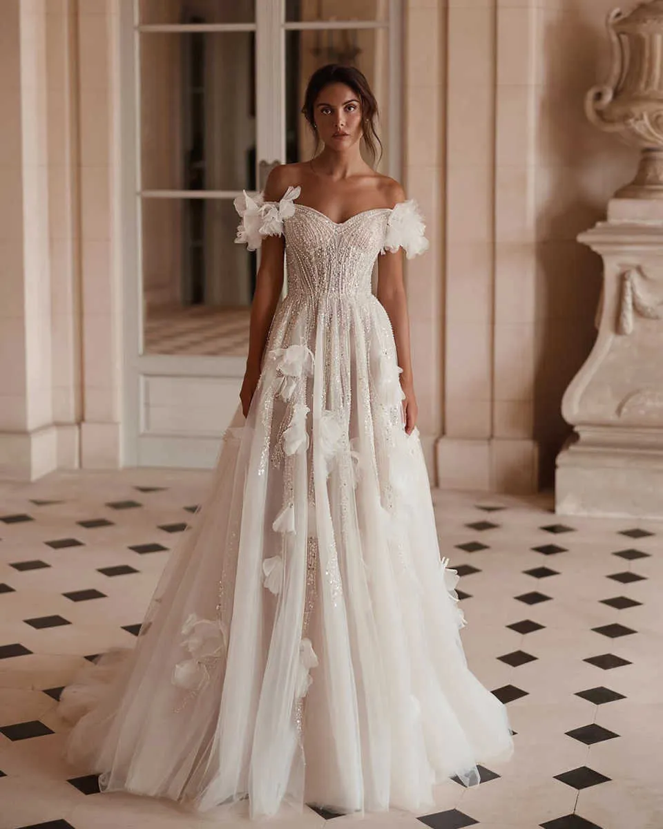 knee length dresses for ladies Rustic Mermaid Lace Ivory Wedding Dresses Illusion Neckline Beach Wedd –  Musebridals main image 1