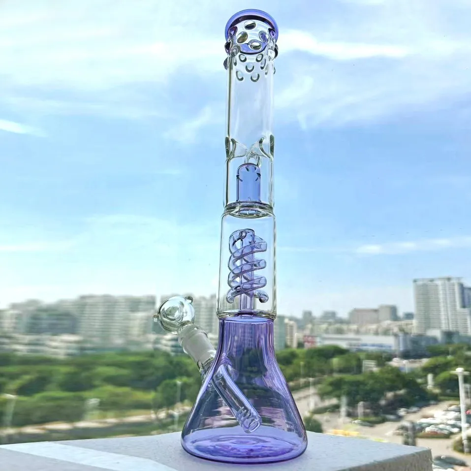 8' Glass Water Pipe W/ Percolator Beaker Soking Pipe Ice 14mm Glow In Dark Hookahopens In A New Window Or Tab 1976300432
