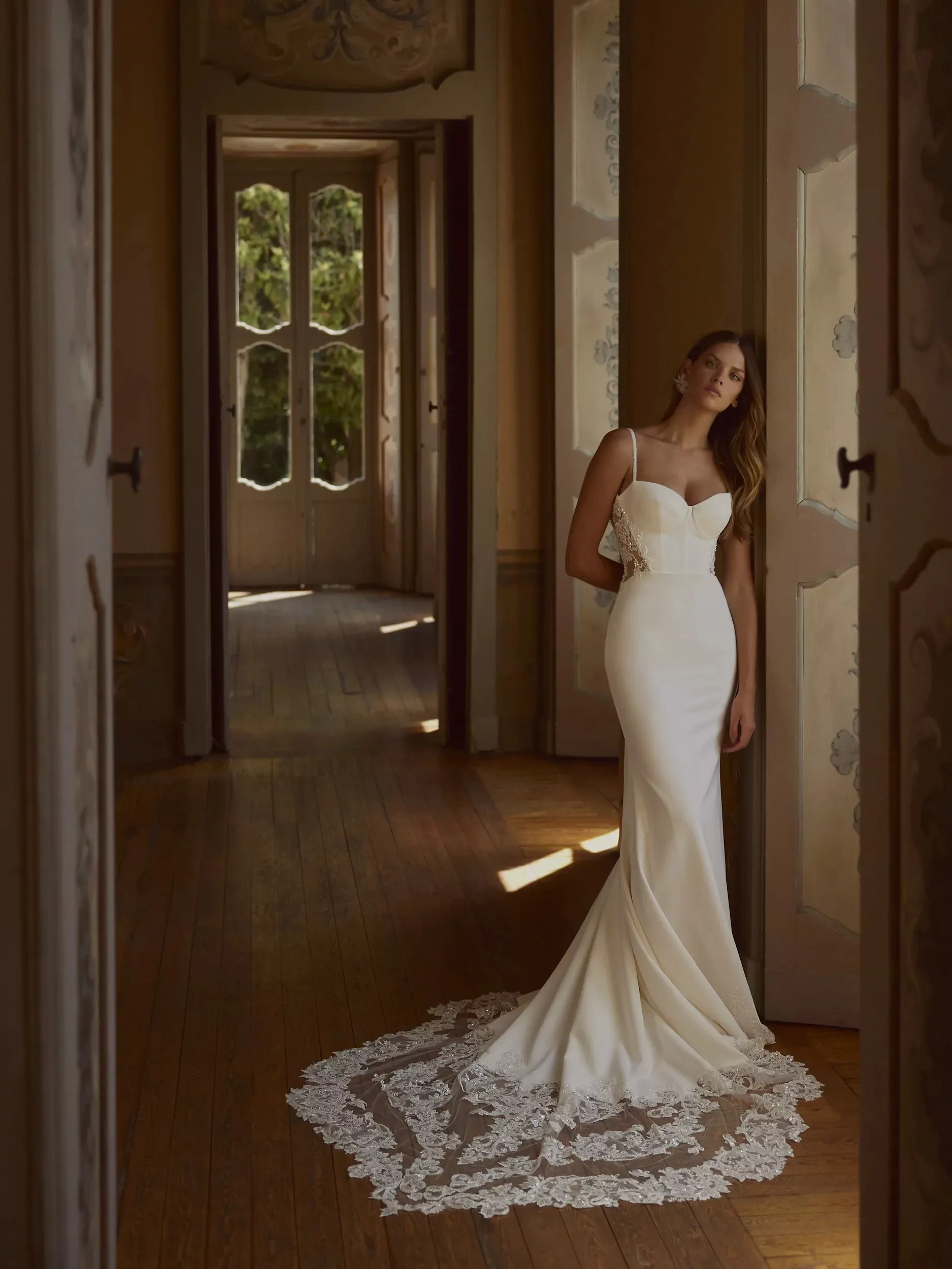sachin and babi light blue dress Mermaid Fitted Sleeveless Mockneck Wedding Dress with Open Back  Think  Bridal