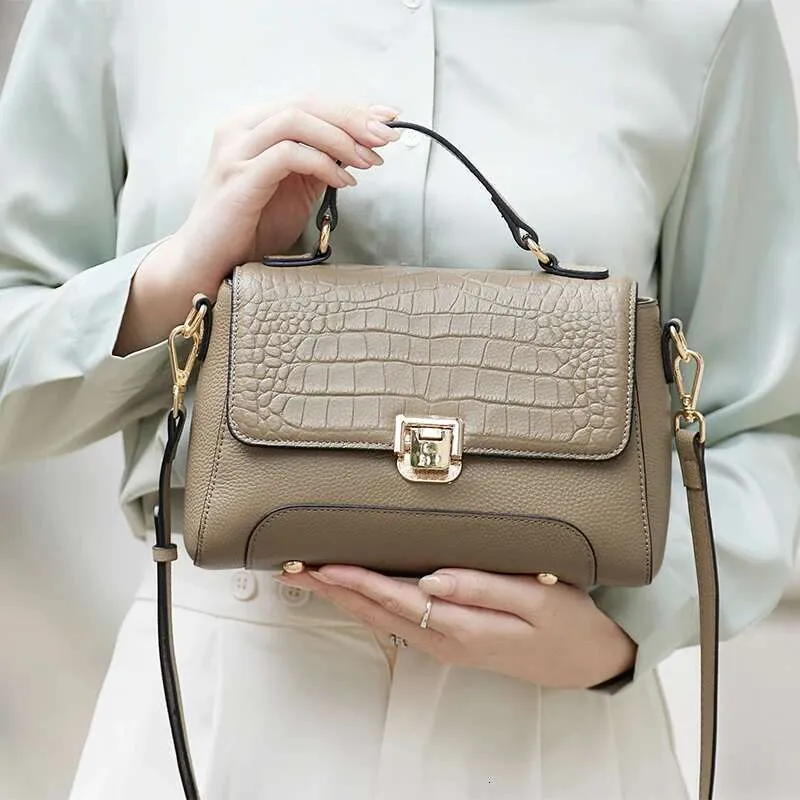 Sac Bandoulière Femme GLAD STONE En Cuir Véritable – Style élégant Cheveux De Vache – Jusqu'à 40L – Noir/marron/beige
