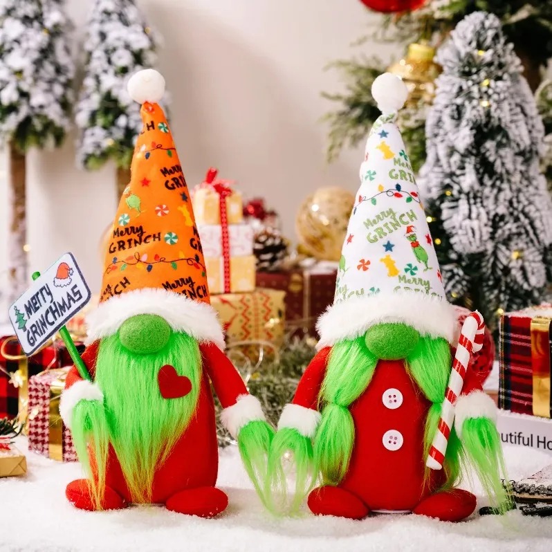 イギリスブランド ストライプケーン グリンチとライトアップ ルドルフ