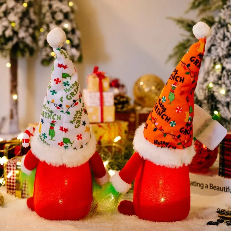 イギリスブランド ストライプケーン グリンチとライトアップ ルドルフ