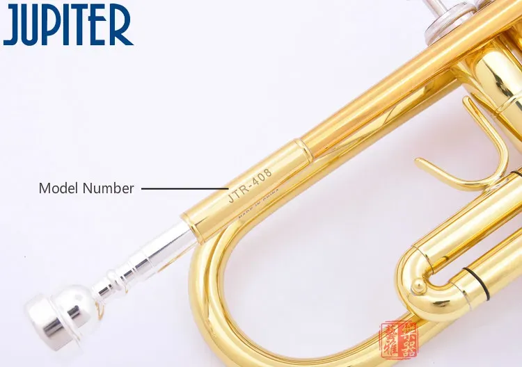 JUPITER JTR 408 Professional Bb Trumpet Brass Gold Lacquer