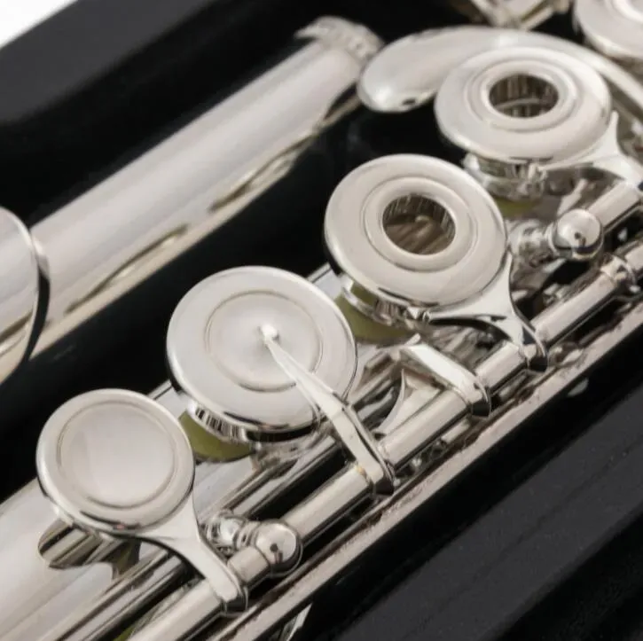 Sankyo CF401 FLUTE ETUDE C Key E Split French Buttons Professional Silver Plated FLute C tone 17 Holes Open Flute Copy