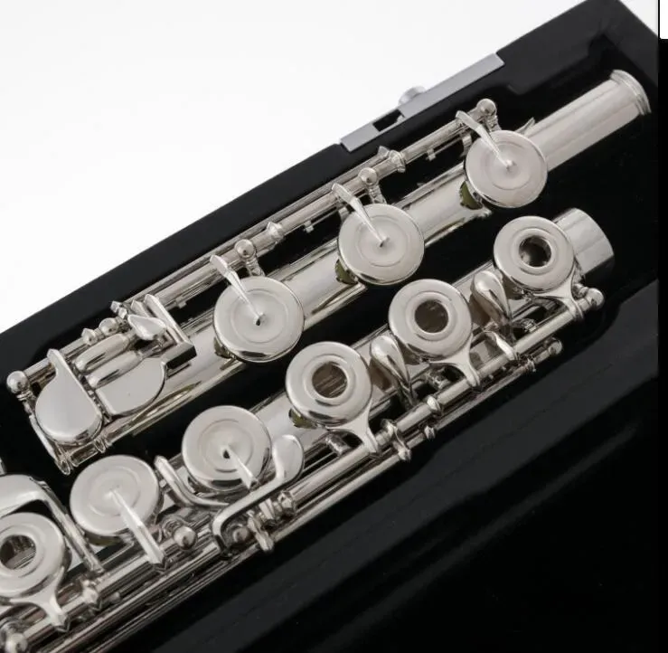 Sankyo CF401 FLUTE ETUDE C Key E Split French Buttons Professional Silver Plated FLute C tone 17 Holes Open Flute Copy