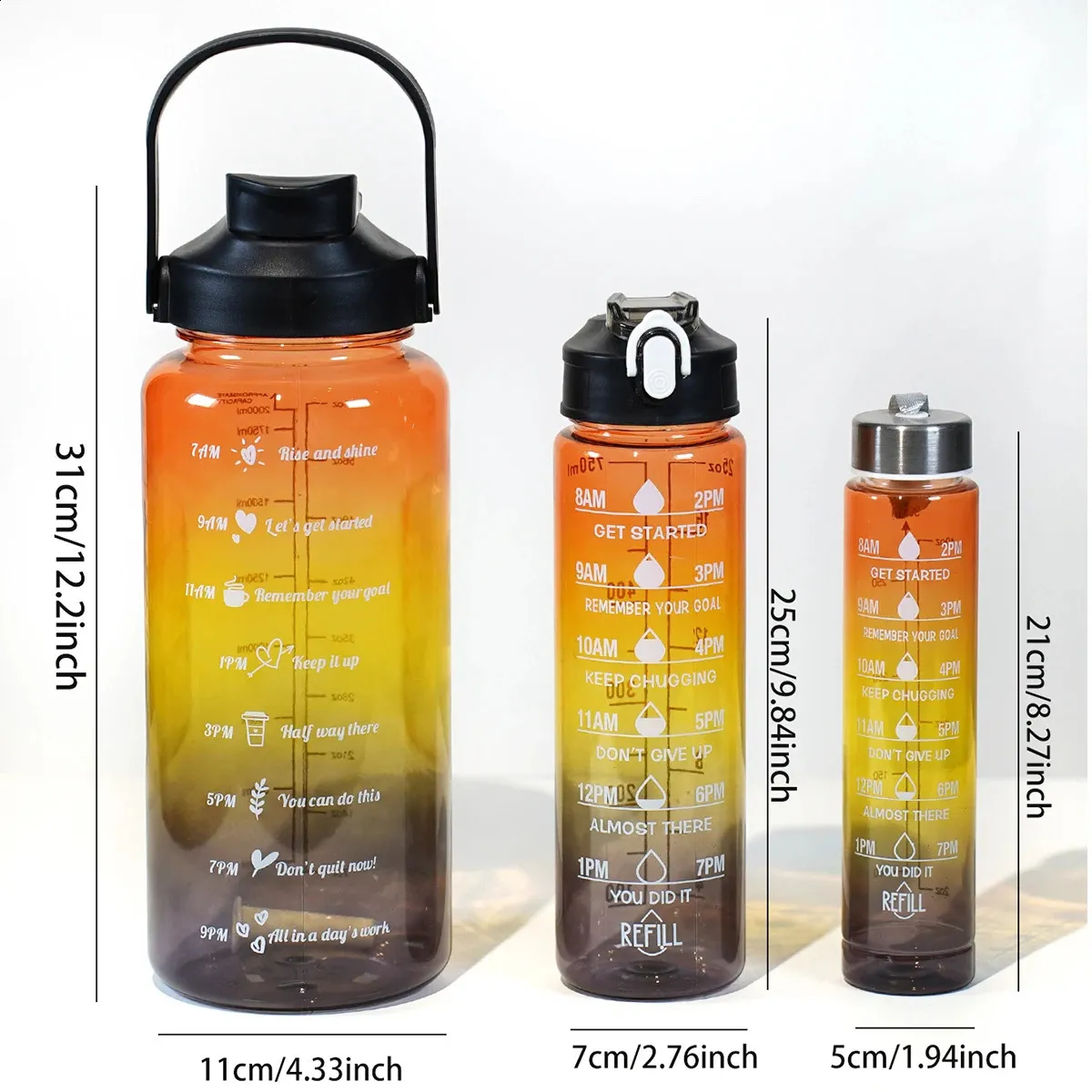 1 Pieza Botella De Agua Con Horarios Para Beber Y Pajita, Botella De Agua Motivacional Con Marcador De Tiempo, A Prueba De Fugas, Botella De Agua Deportiva Para Beber Para Fitness, Gimnasio