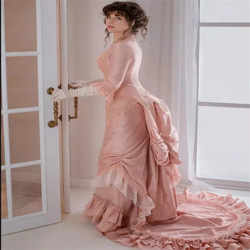 Pink Dress: Victorian Renaissance Prom Dress 2025