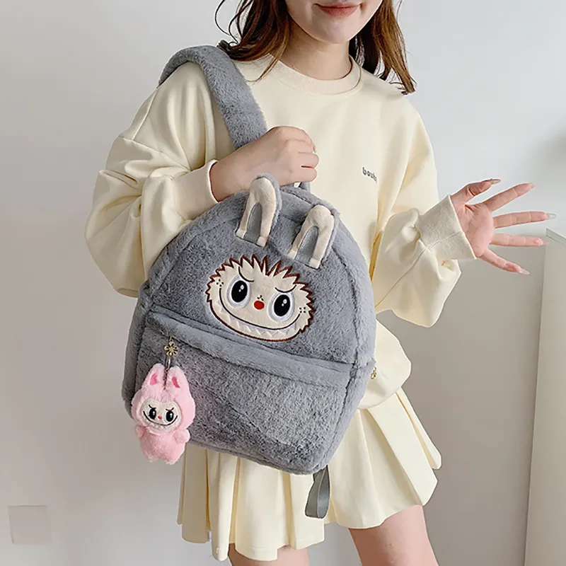 Cute Anime Small Backpack Labubu Monster Series Cute Anime