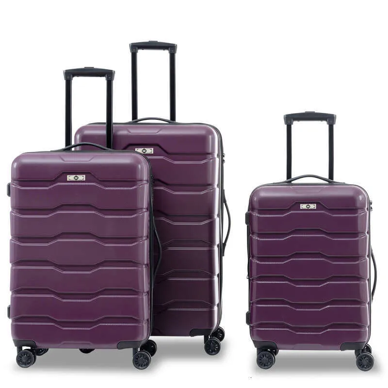 3-Piece Hardside Luggage Set: Lightweight Spinner Suitcase Set (20/24/28)  Durable ABS+PC, TSA Lock, Purple Clearance Sale!