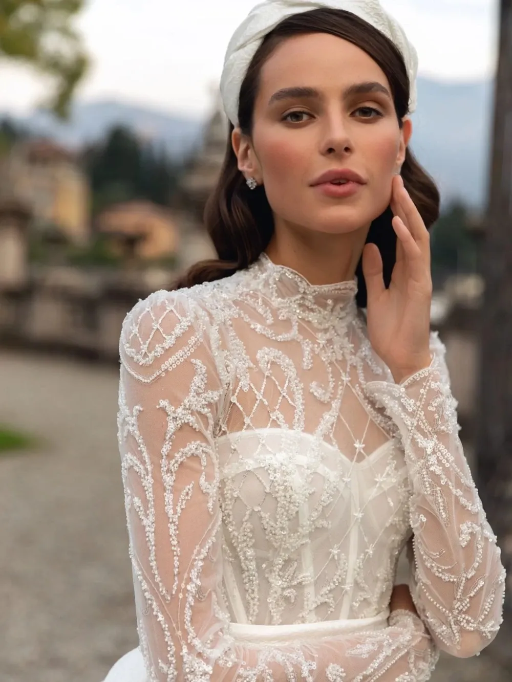 Elegant A Line Women Wedding Dress High Collar Long... From Cherisheddress, $184 | DHgate.Com Elegant A Line Women Wedding Dress High Collar Long... From Cherisheddress, $184 | DHgate.Com