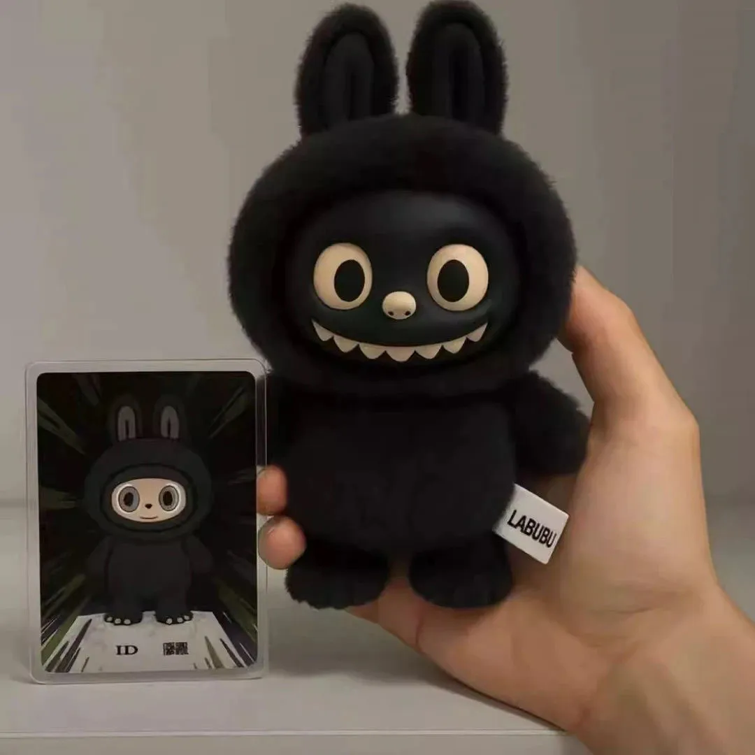 Monsters Labubu Blind Box Vinyl Plush Toys All Black Decorative