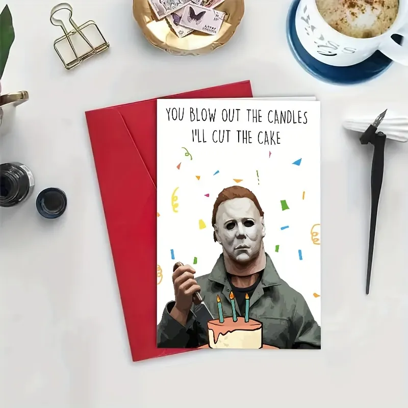 Michael Myers Horror Birthday Card Funny Creepy... From Dh911256299, $23.3  | DHgate.Com