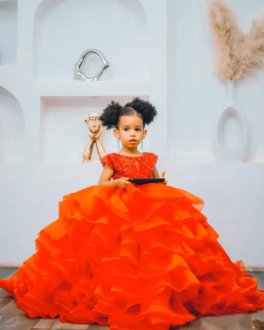 redgirl dress Elegant 3D Flowers Red Girl Long Sleeve Princess Gown J274 – Jill Wish teen — this Fiona Dress is the one she will love to dance around in even long after the event is over Floral Dress Red Girl Ball