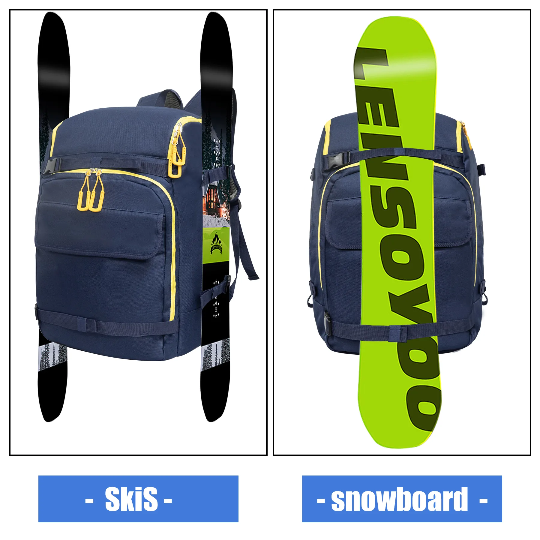 Unigear Sac à Dos 50L Pour Chaussures De Ski – Compartiment Casque – Imperméable Et Durable – Taille 46 Cm