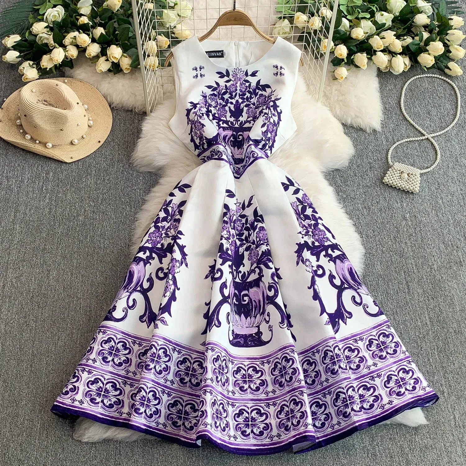 Casual Summer Linen Blend A-Line Mid-Calf Dress with Crew Neck and Cap  Sleeves from Dhgate Basic & Casual Dresses - price 37.19