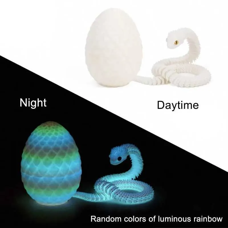 Serpent Articulé Imprimé 3D - 2 Pièces Décoratives Et Jouets Anti-stress - 30 Cm, Design Réaliste, Couleur Vive