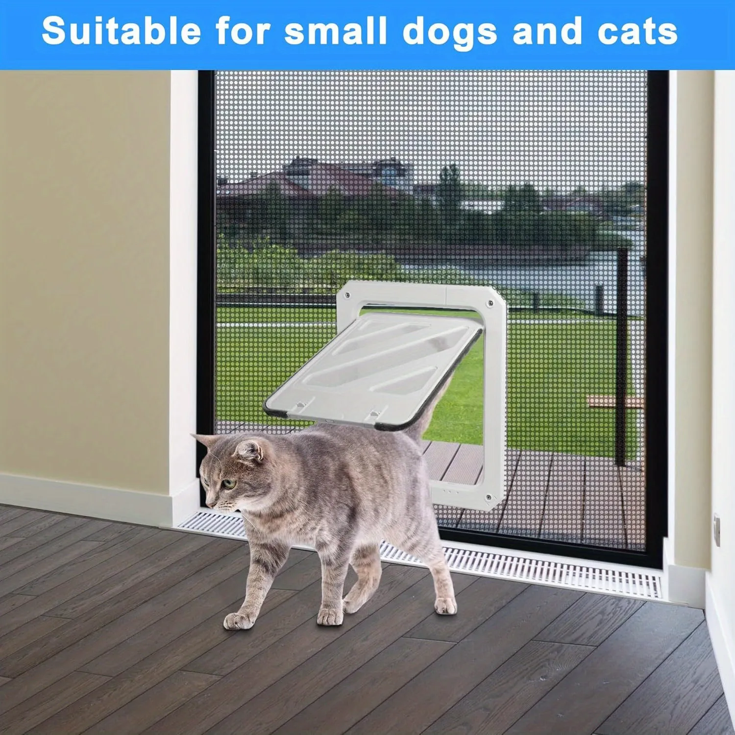 Save Big on Bulk Magnetic Pet Doors Cats Magnetic Cat Screen Door For  Sliding Doors Lockable Pet Door With Silent Brush Flap For Small Dogs And  Cats