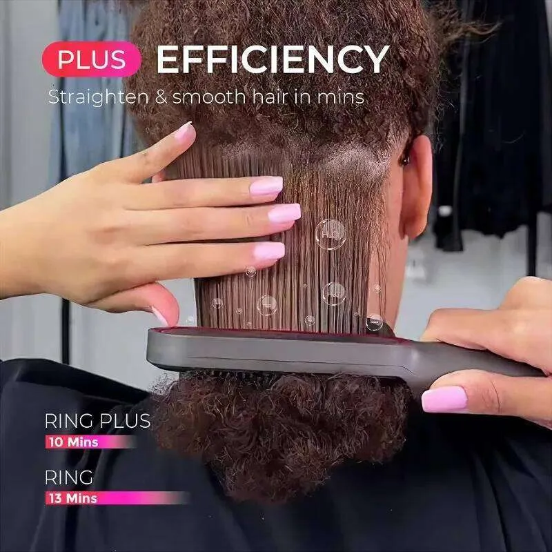 Tymo Anillo Más Cepillo De Alisiones De Cabello Iónico: Peine