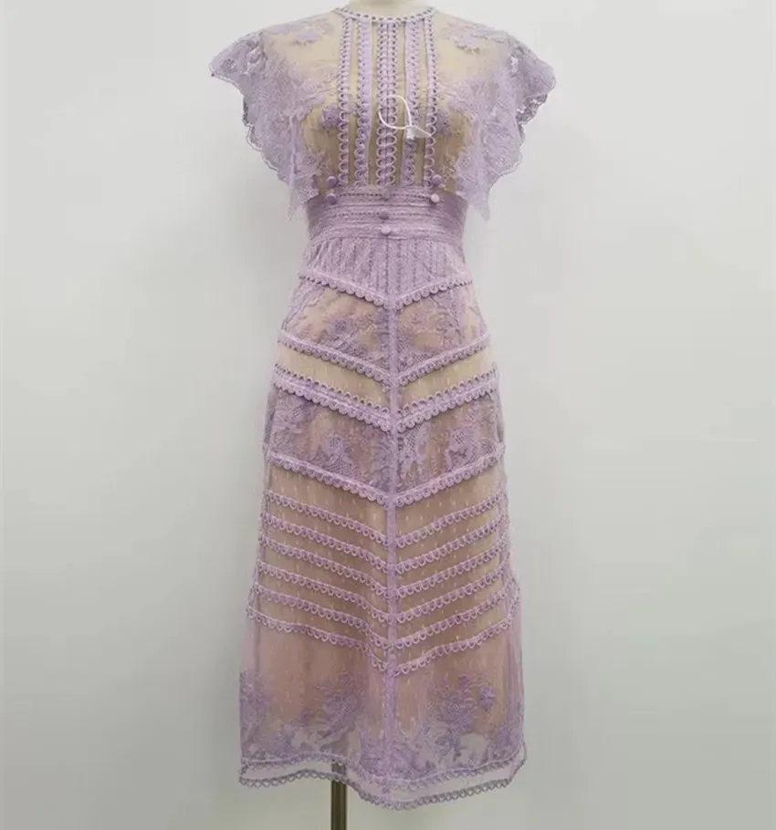 purple lace pencil dress Mermaid Off-the-shoulder Lilac Long Prom Dress Cheap Beaded Lace Eveni   SELINADRESS