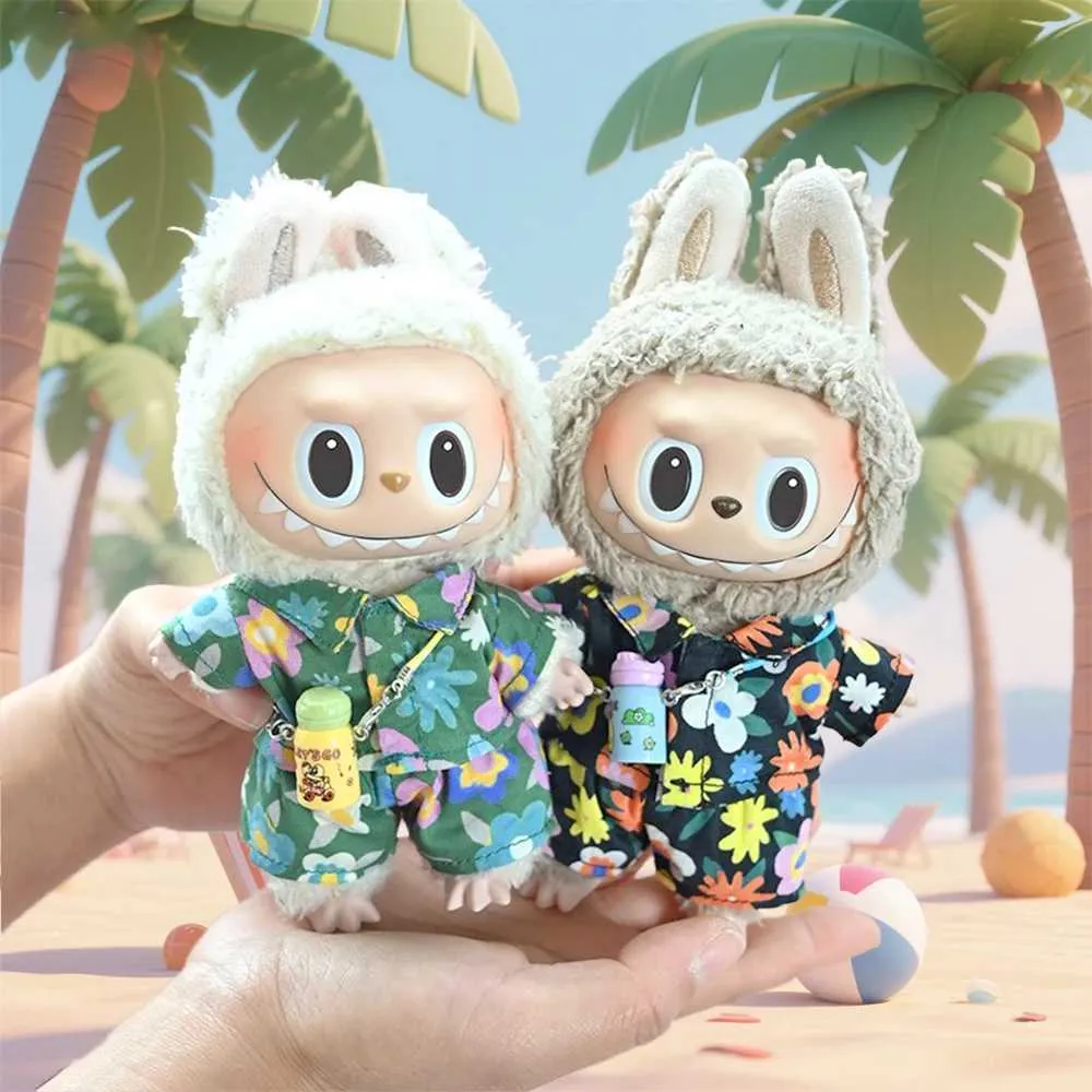 Doll Clothes Set: Summer Shirt, Jacket Floral Beachwear For 15
