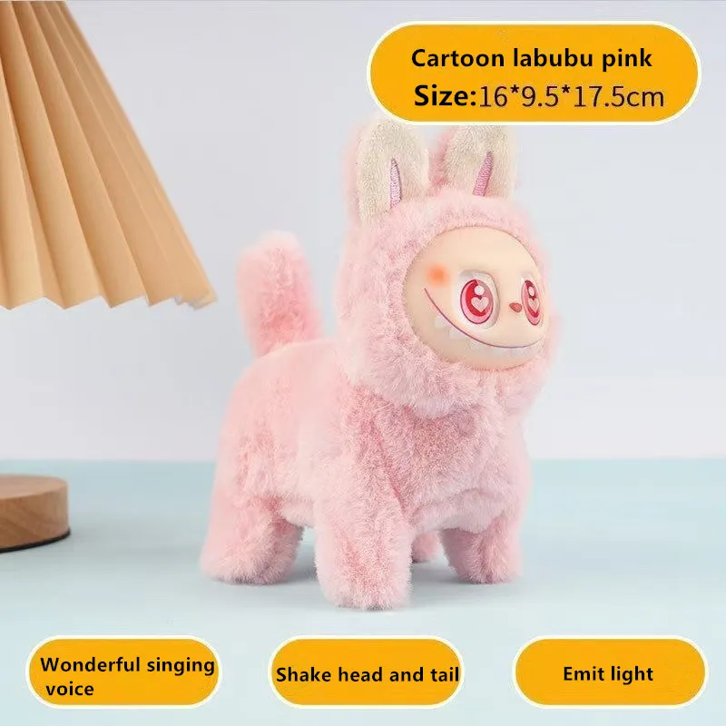 Labubu ぬいぐるみ 子供用電動ウォーキング 歌うおもちゃ ライトアップ