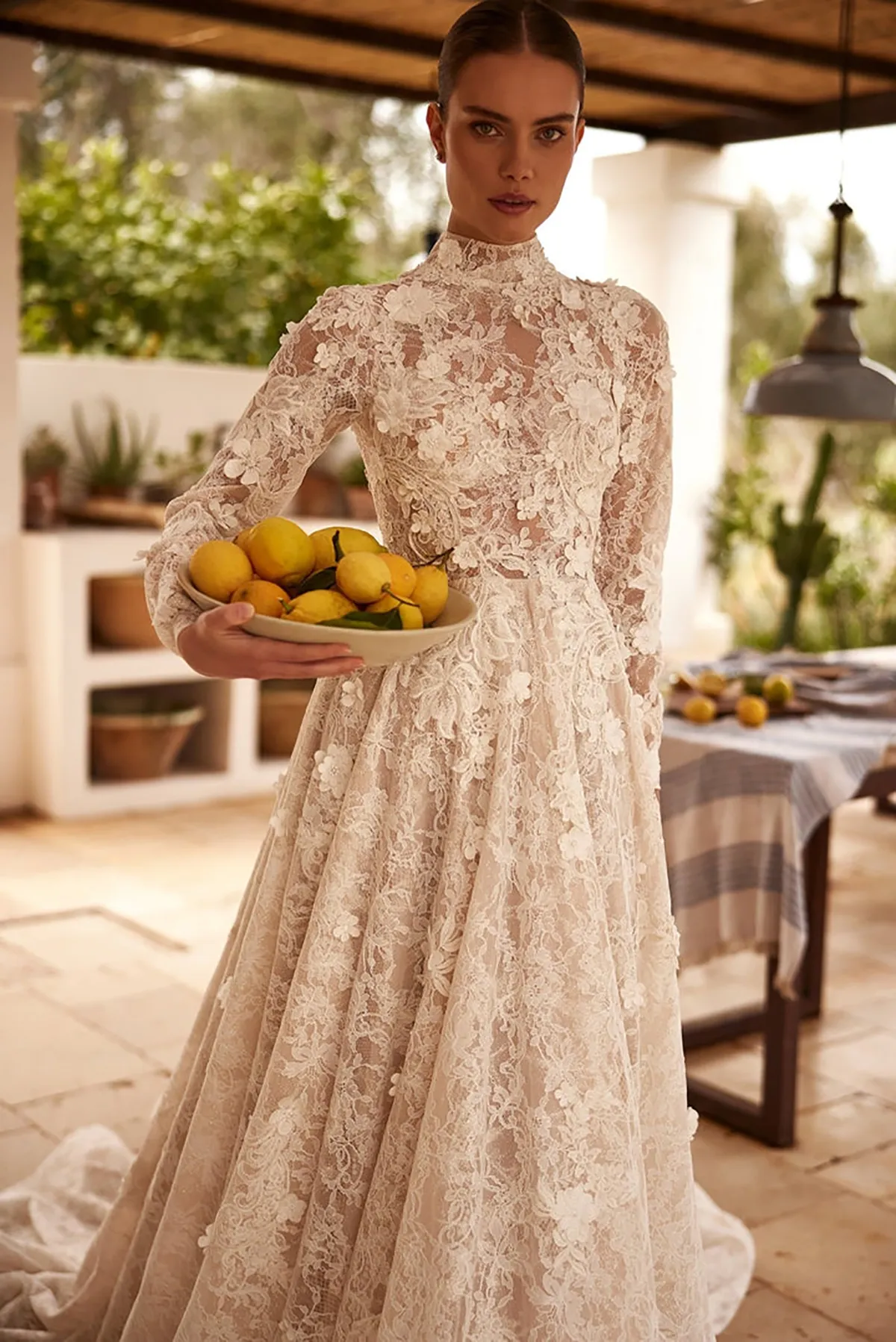 Elegant Floral Lace Wedding Dresses A Line With Train... From 214,85  |  DHgate