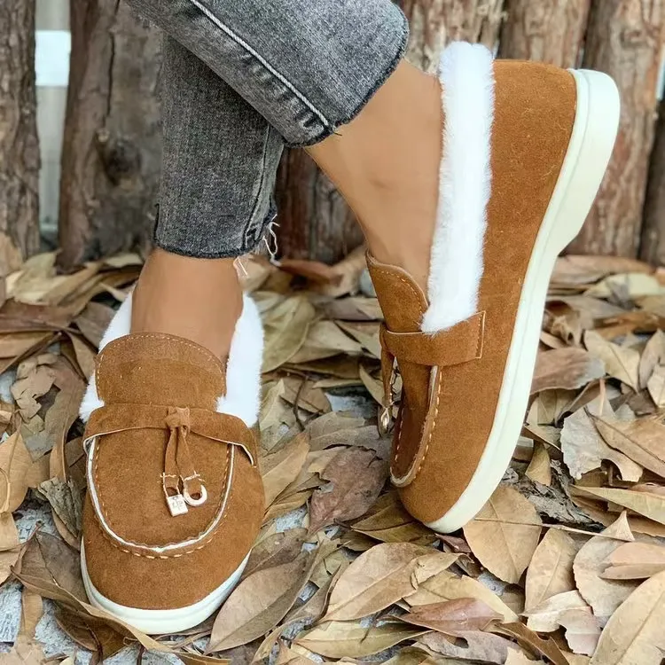 Women's Black Velvet Walking Shoes Height Increasing Autumn Winter_voghion.com