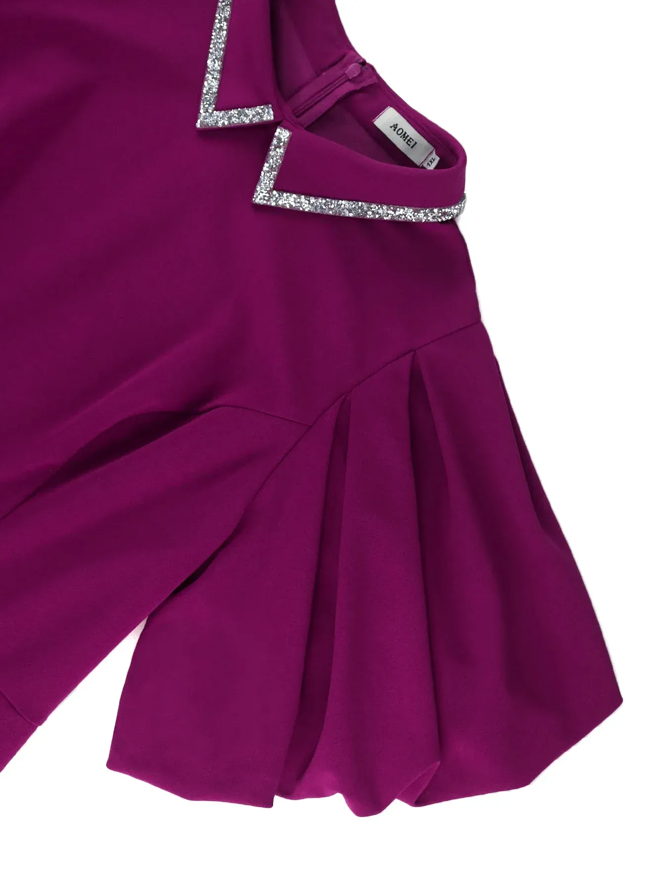 Purple Peplum Dress For Women  Elegant Short Puff... From Aomeifactory,  $17.75 | DHgate.Com