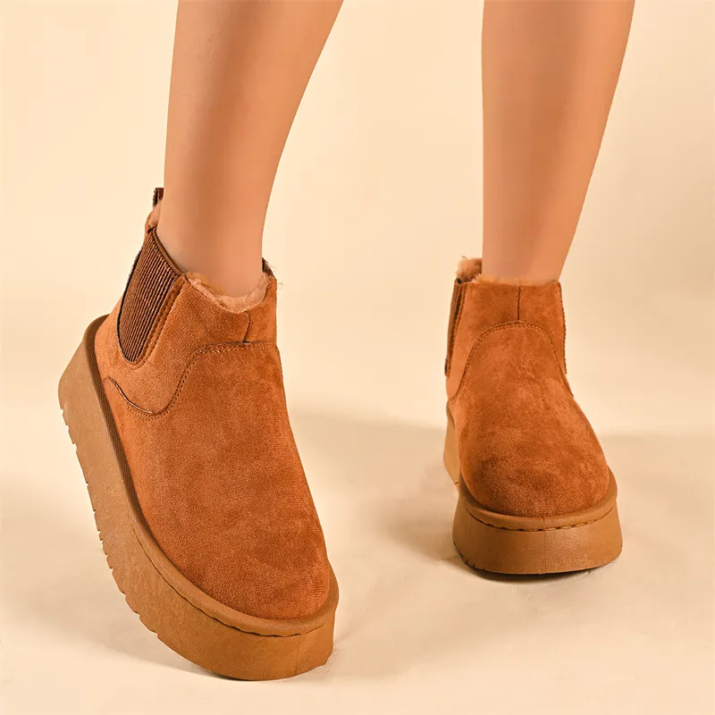 Botines de invierno de diseño para mujer impermeables antideslizantes_voghion.com