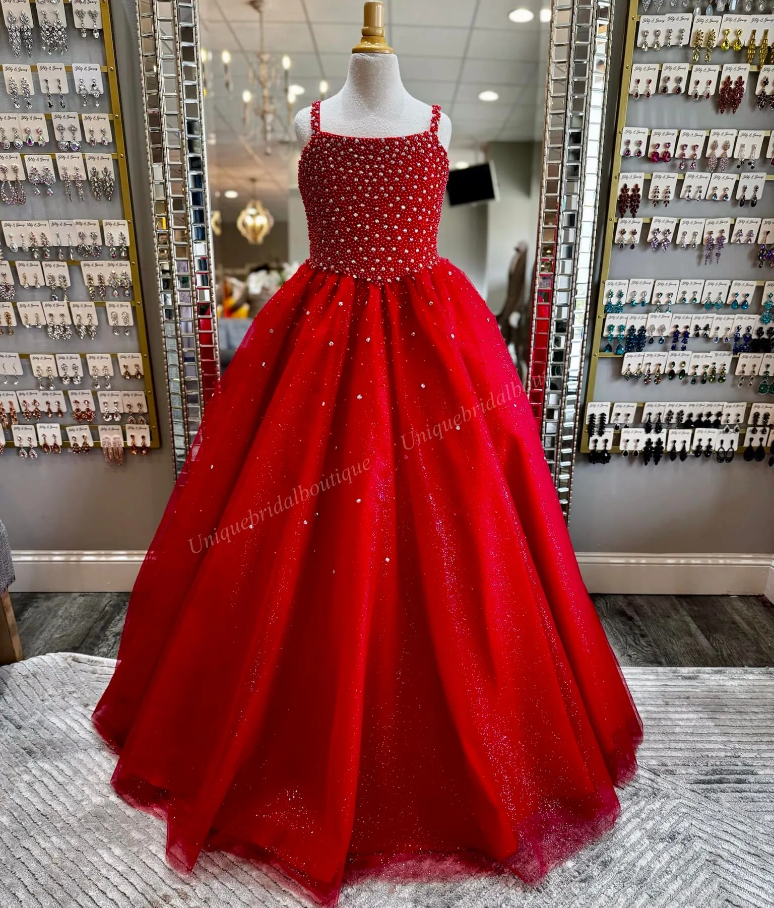 Pearl Rhinestone Girl Pageant Dress, Sleeveless... From  Uniquebridalboutique, $101.64 | DHgate.Com