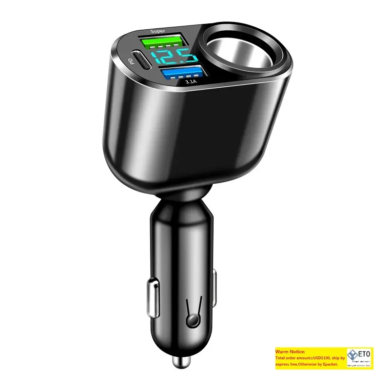 fast charge cigarette lighter LL Car Charger Dual USB Type C Ports With QC3.0... From Huaone, $3.15