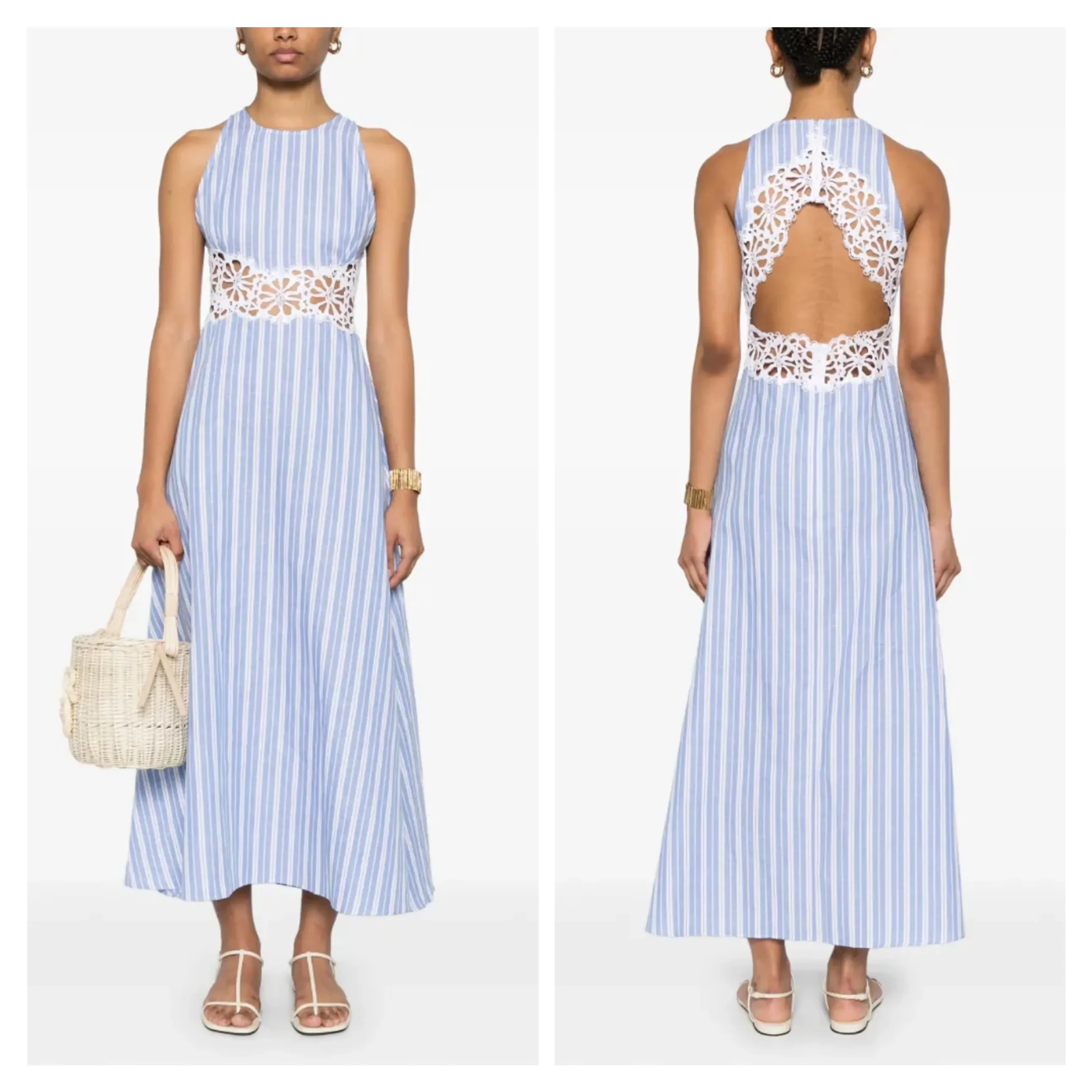 Striped Black And White Dress: Elegant Blue & White Embroidered Dress  Starry Sky Accent From Shunfengshunshui5188, $78.51 In Bulk | DHgate.Com