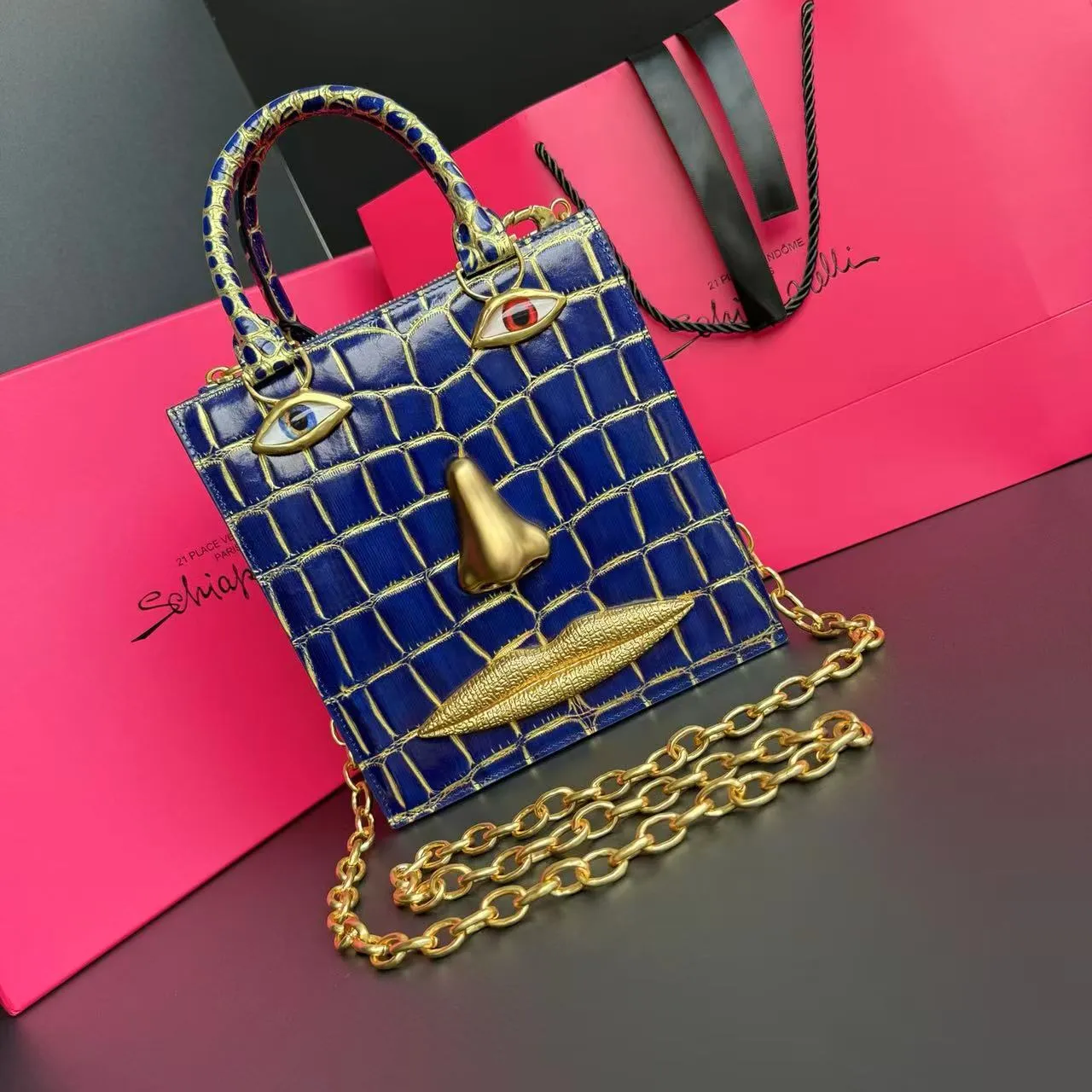 Grand Sac Fourre-tout Fiorelli Sophia - Couleur Marine/sarcelle, Dimensions 33x23x12cm, Avec Défaut De Couleur