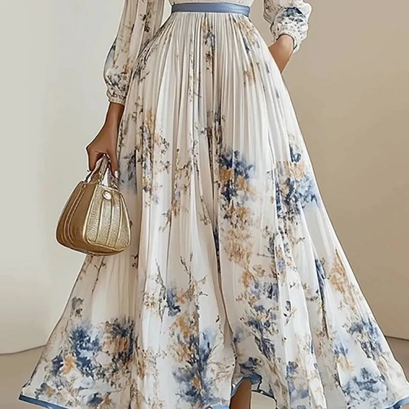 maxi boho dresses 2025 Beach Dresses For Women,2025 Spring Summer Elegant Trendy Floral Print Boho Dress,Casual Loose V Neck Short Sleeve Chiffon Maxi Dress,Flowy Ruched Vacation Dress Cruise Outfits(C-Dark Blue,XS) at Amazon Women's Clothing store
