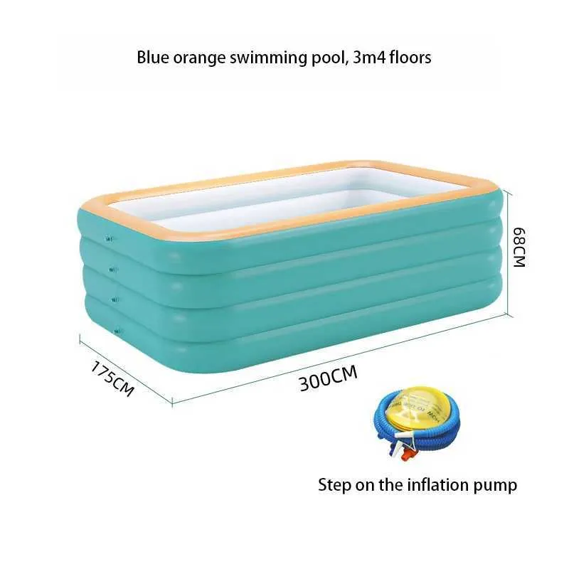 Mini Pool Portable X250628 Portable Mini Inflatable PVC Swimming Pool Family Size With ...