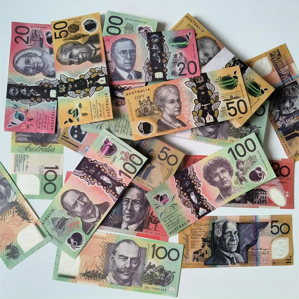 3A Best Realistic Paper Fake Money Australian 5 10 20 50 100 AUD Banknotes  NZD Dollar Copy USD Movie Money Game Props For Kids Teaching 72*32.5Mm 50%  Size From 6,84 € | DHgate