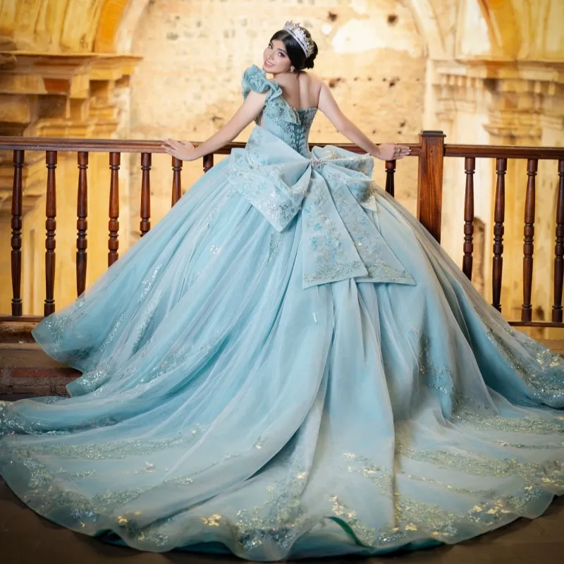 aqua blue party dress Navy Blue Stunning Off the Shoulder Bodycon Prom Dress with Slit main image 1