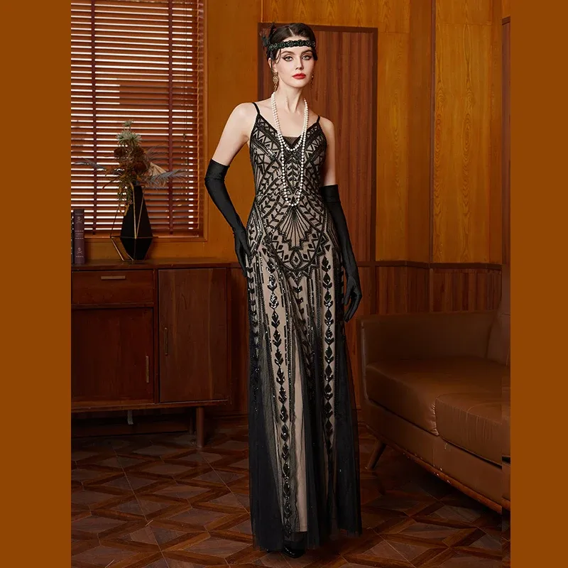 1920s Great Gatsby Evening Dress Vintage Sequin... From 88,85  | DHgate