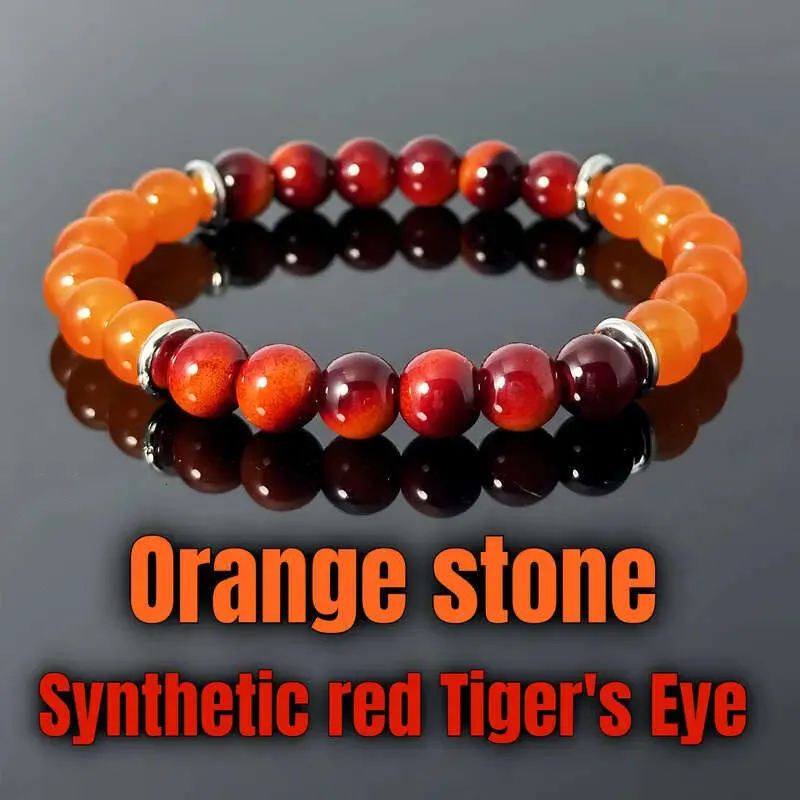 New Arrival Wealth Imitation Tiger Eye Stone Yellow Jade Elastic Adjustable Bracelet_voghion.com
